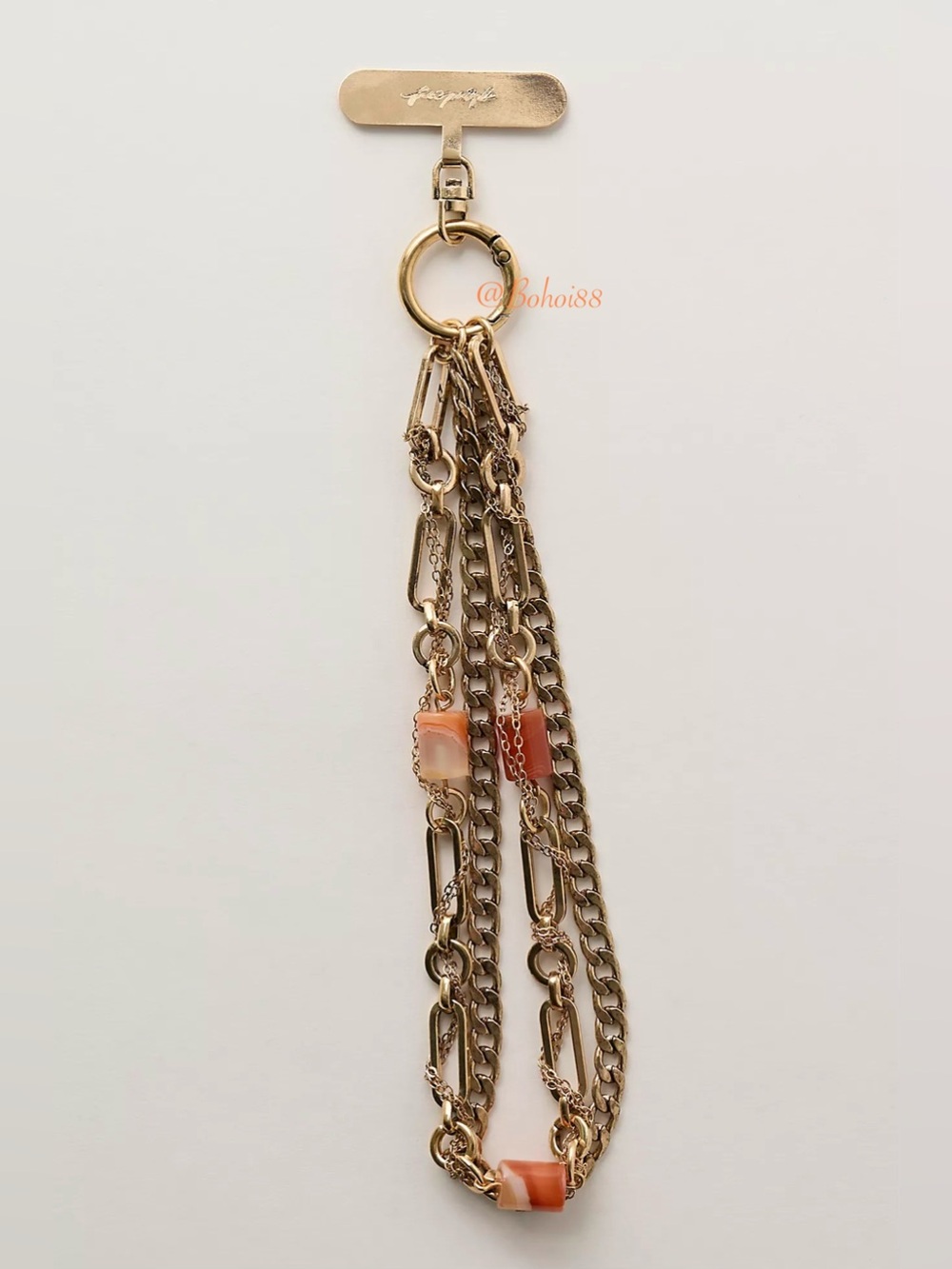 NEW Free People Layered Chain Phone Wristlet - Picture 2 of 10